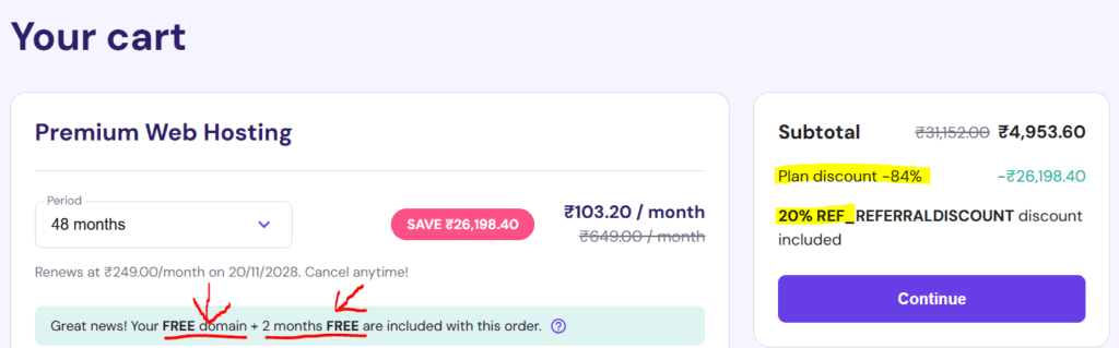 choose cart plan