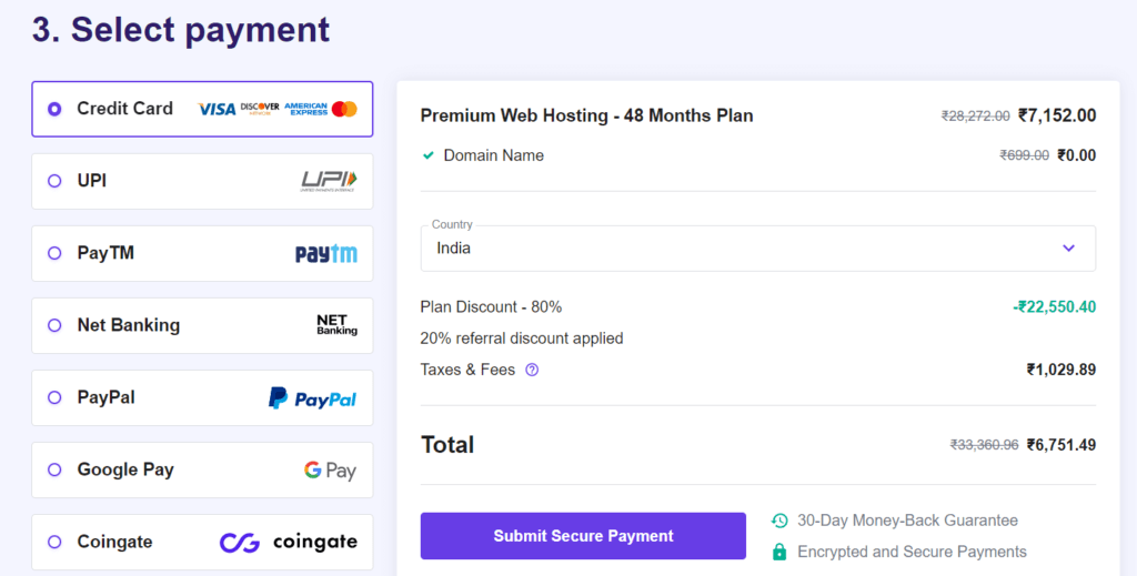payment method