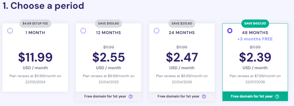 choose right hosting package