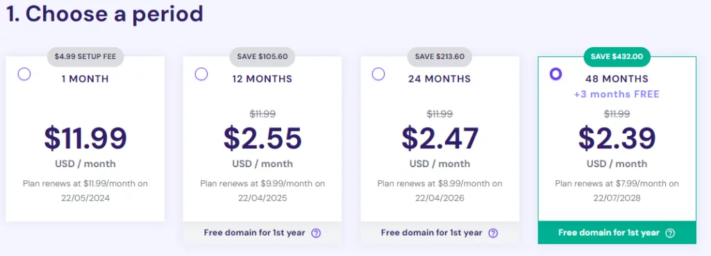 choose right hosting package