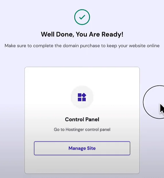 Your Website is Ready