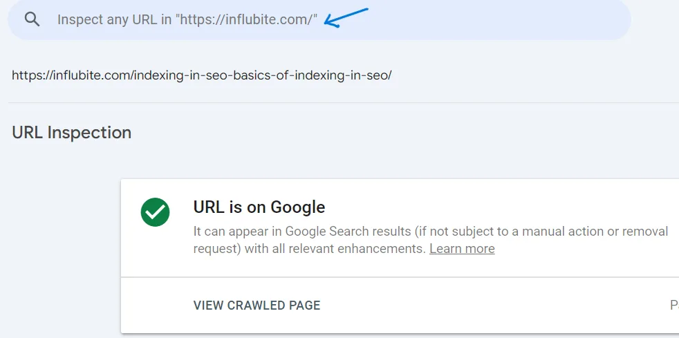URL inspection
