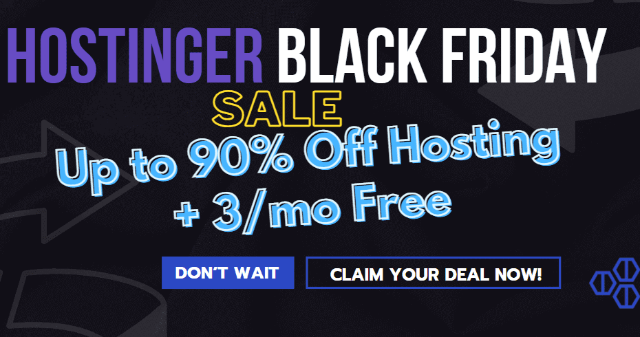 Hostinger Black Friday Sale 2024