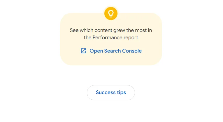 Screenshot Of Link To Search Console