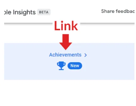 snapshot of achievements link